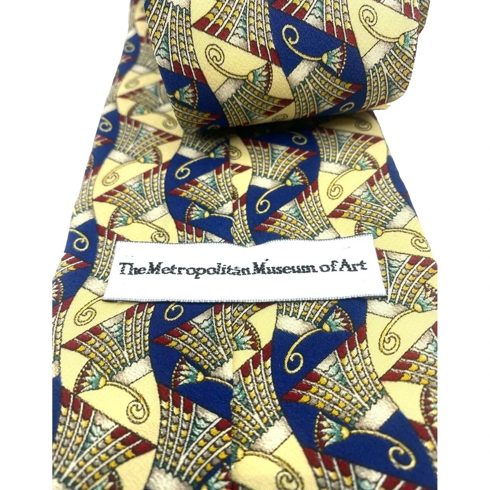 Men's Necktie The Metropolitan Museum Of Art Art Deco Nouveau‎ fan 100% SILK